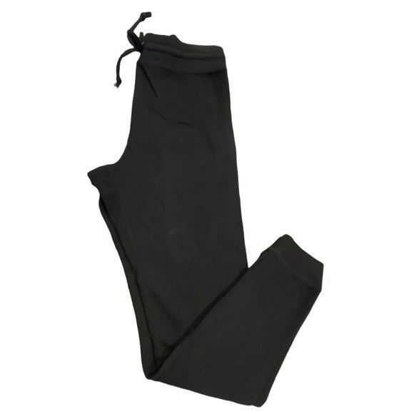 Old Navy Black Thermal Jogger Drawstring Pants Small - Picture 1 of 5